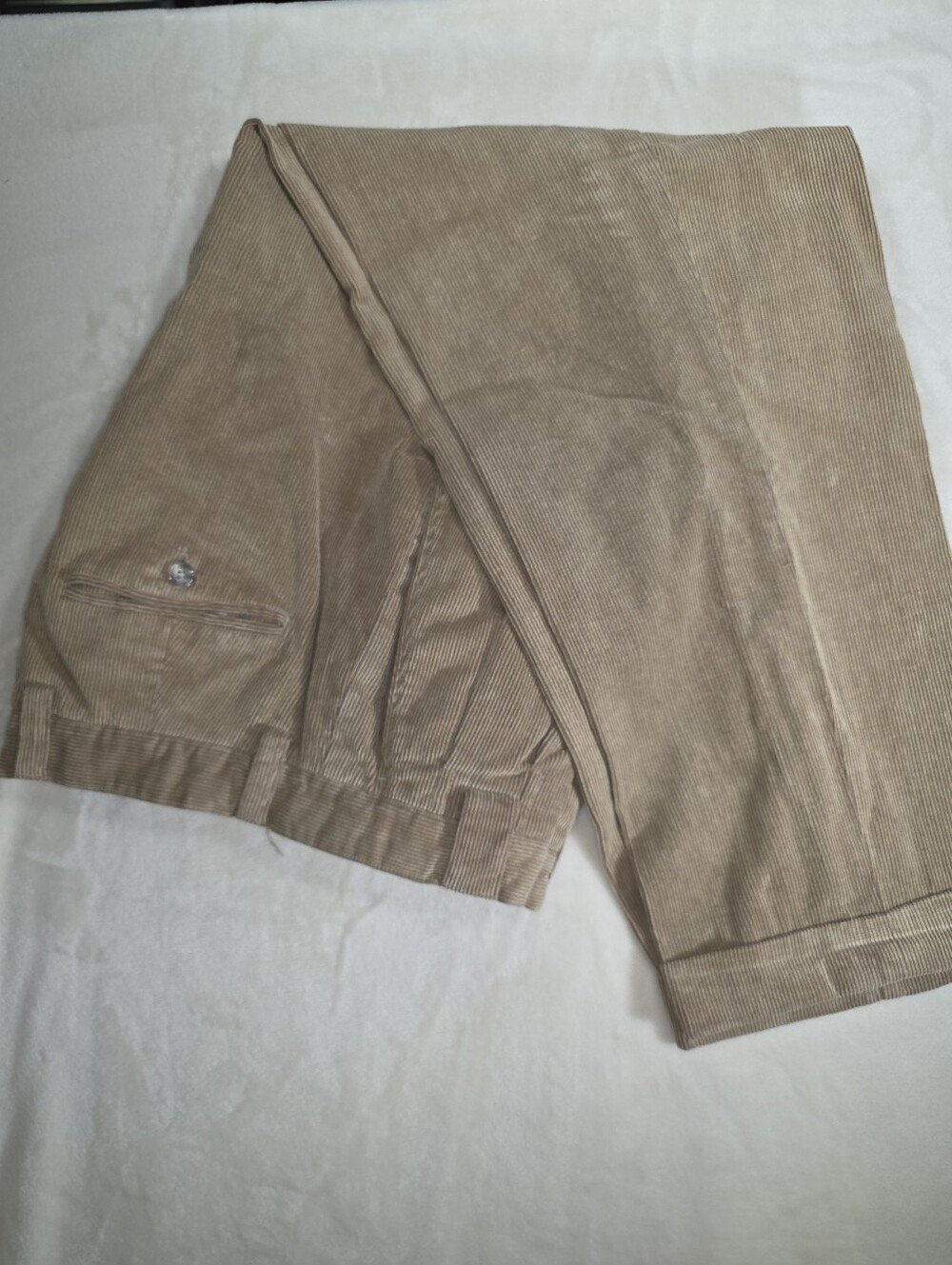 North Forty Four Vintage Corduroy Pleated Pants Tan Khaki Trousers Mens 36